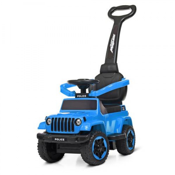 Каталка-толокар з батьківською ручкою BAMBI M 4288-12 блактиний