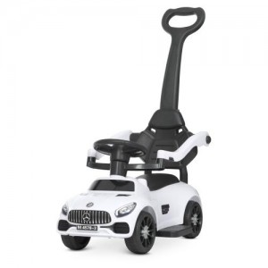 Детский толокар с ручкой в стиле Mercedes от Bambi M 4578-1 белый