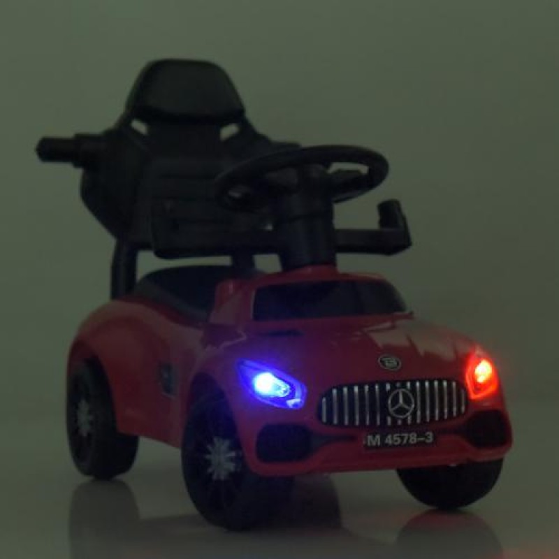 Дитячий толокар із ручкою в стилі Mercedes від Bambi M 4578-1 білий