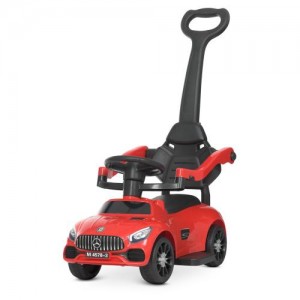 Детский толокар с ручкой в стиле Mercedes от Bambi M 4578-3 красный
