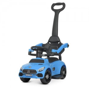 Детский толокар с ручкой в стиле Mercedes от Bambi M 4578-4 синий