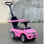 Каталка-толокар BMW 2в1 с родительской ручкой Bambi M 3503B-8 розового цвета