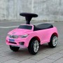 Каталка-толокар BMW 2в1 с родительской ручкой Bambi M 3503B-8 розового цвета