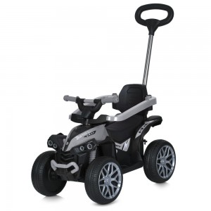 Детский толокар-электромобиль 3в1 с ручкой Bambi Racer M 5782EBLR-11 серый