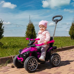 Детский толокар-электромобиль 3в1 с ручкой Bambi Racer M 5782EBLR-9 фиолетовый 