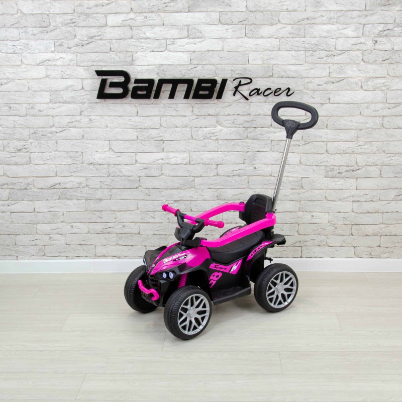 Дитячий толокар-електромобіль 3в1 з ручкою Bambi Racer M 5782EBLR-9 ​​фіолетовий