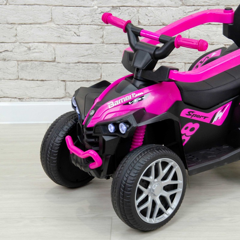 Дитячий толокар-електромобіль 3в1 з ручкою Bambi Racer M 5782EBLR-9 ​​фіолетовий