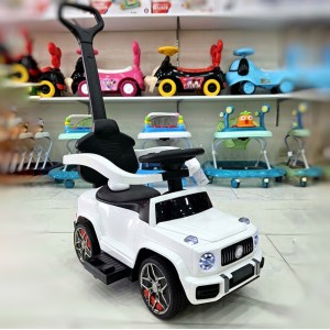 Толокар на резиновых колесах, с ручкой, M 5795AL-1 белый