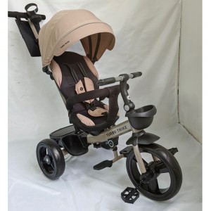 Детский трехколесный велосипед с родительской ручкой TURBOTRIKE MT 1001-1 Almond Beige