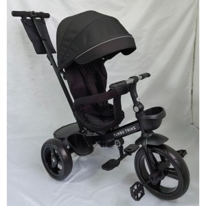 Детский трехколесный велосипед с родительской ручкой TURBOTRIKE MT 1001-1 Elegant Black