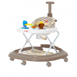Детские ходунки 3в1 с родительской ручкой CARRELLO Eterno CRL-9607 Coffee бежевый