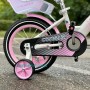Велосипед для дівчинки 3-5 років з кошиком і сидінням для ляльки CROSSER KIDS BIKE 14" рожевий
