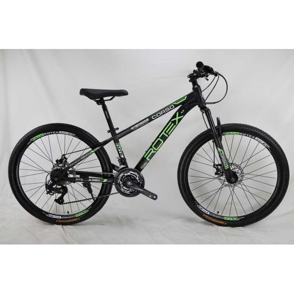 Спортивный велосипед 26" дюймов, рама 13" CORSO Rotex RX-26960 (3*7s) черный