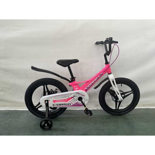 Велосипед 2-х колісний для дівчинки 18" дюймів Corso CONNECT MG-18820 рожевий