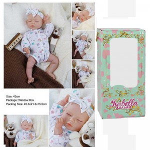 Пупс QM 240021 (12) "TK Group", висота: 42 см, гумовий, пустушка, пляшечка, памперс, пов’язка на голову, в коробці