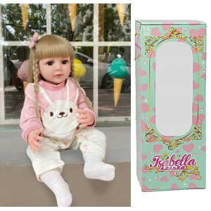 Лялька QM 120 / QM 24120 (12) "TK Group", висота: 50 см, гумова, імітація скляних очей, пустушка, пляшечка, памперс, шкарпетки, прикраса для волосся