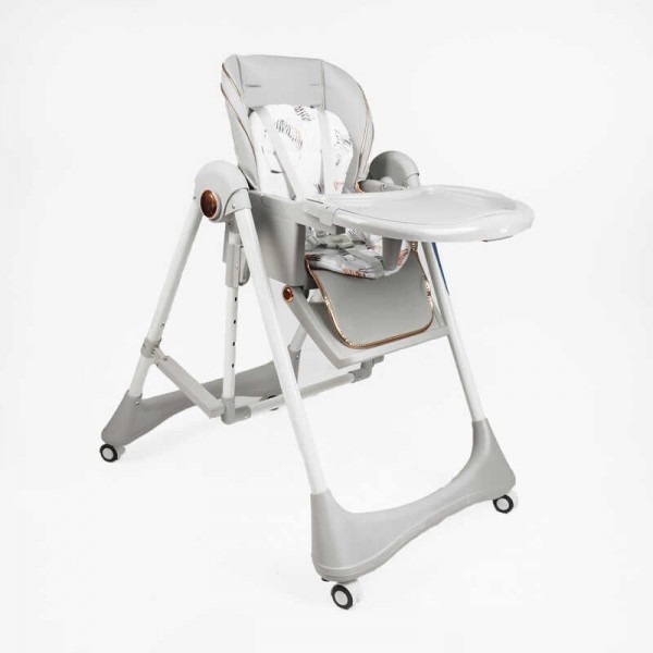 Стільчик для годування Toti 61225 (1) мягкий чохол PU з подушкою, гойдалка, 4 колеса, з’ємний столик, в коробці Стільчик для годування Toti 61225 (1) мягкий чохол PU з подушкою, гойдалка, 4 колеса, з’ємний столик, в коробці
