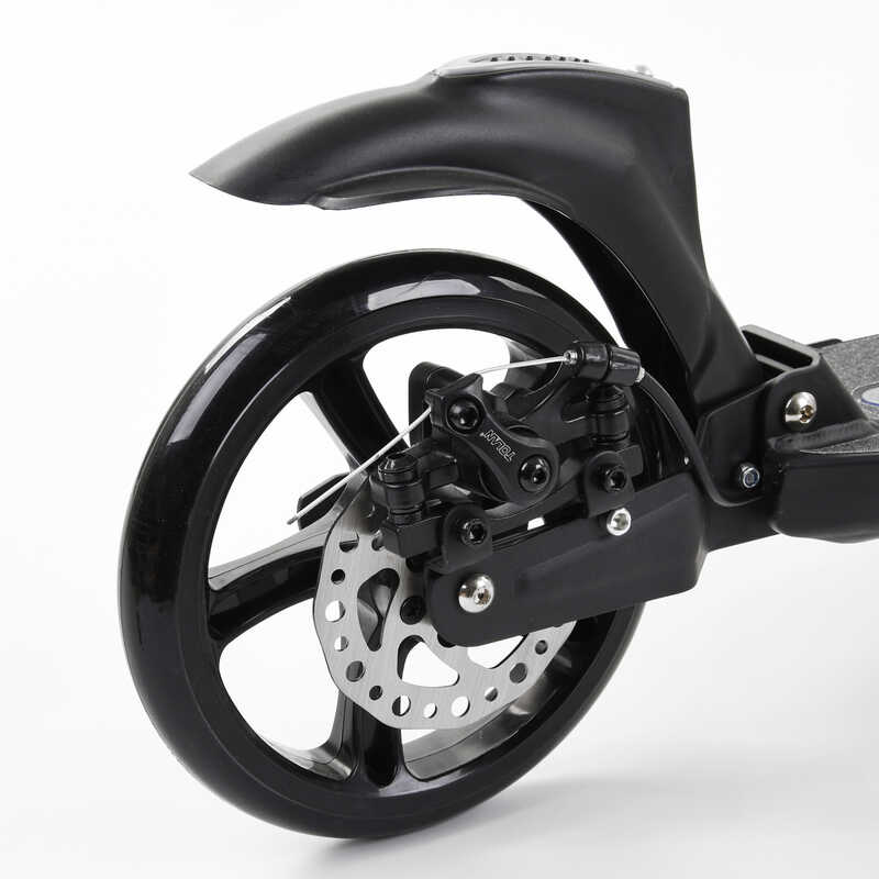 Двухколесный самокат с дисковым тормозом Best Scooter 49161 черный с зеленым