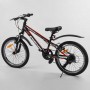 Детский спортивный велосипед 20" дюймов, рама 11" CORSO PULSAR 36287 (1*7s) черно-красный