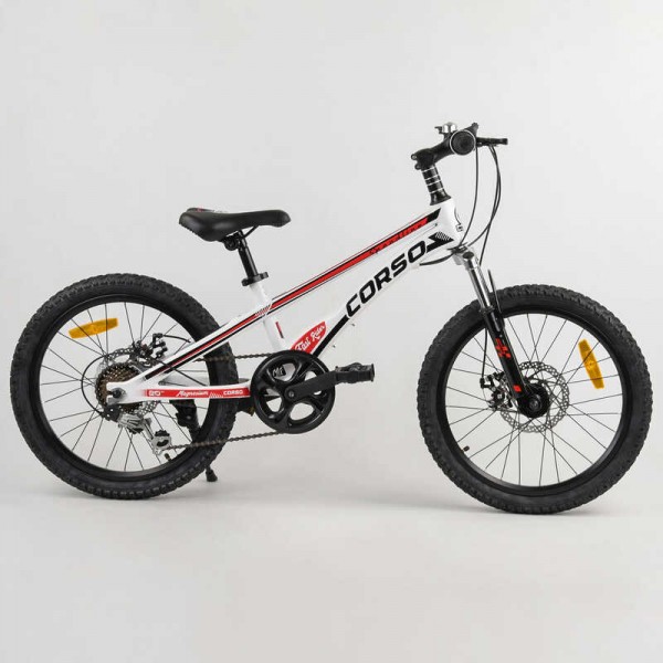 Дитячий спортивний велосипед 20'' CORSO "Speedline" білий MG-56818 магнієва рама