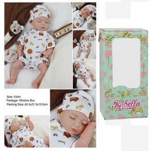 Пупс QM 24008 (12) "TK Group", висота: 42 см, гумовий, пустушка, пляшечка, памперс, капелюшок, в коробці