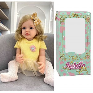 Лялька QM 130 (12) "TK Group", висота: 50 см, гумова, імітація скляних очей, пустушка, пляшечка, памперс, шкарпетки, прикраса, в коробці