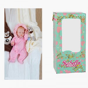 Пупс QM 24017 (12) "TK Group", функціональний, датчик руху, звуки, засинає, висота: 42 см, гумовий, пустушка, пляшечка, памперс, в коробці