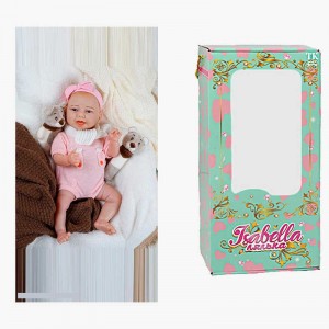 Пупс QM 24018 (12) "TK Group", функціональний, датчик руху, звуки, засинає, висота: 42 см, гумовий, пустушка, пляшечка, памперс, в коробці