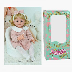 Лялька QM 24047 (12) "TK Group", функціональна, висота: 50 см, датчик руху, звуки: сміх, плач, засинає, гумова, імітація скляних очей, в коробці