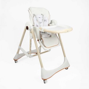 Стільчик для годування Toti 73116 (1) мягкий чохол PU з подушкою, гойдалка, 4 колеса, з’ємний столик, в коробці