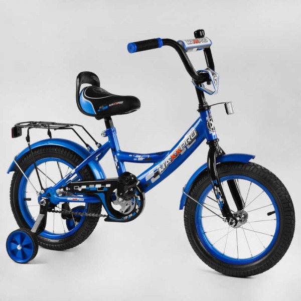 Велосипед двоколісний для хлопчика 3-5 років 14" дюймів MAXXPRO-N 14-4 синій