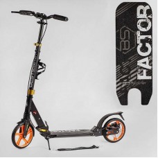 Самокат алюмінієвий з ручним гальмом Best Scooter Factor BS-98033 чорно-помаранчевий