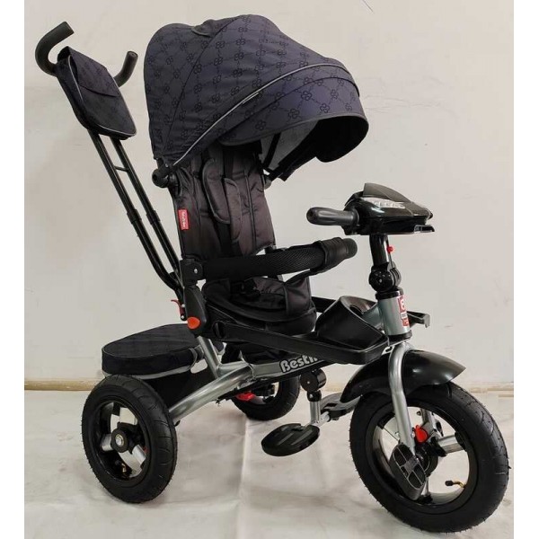 Велосипед 6088 F – 702-15 Best Trike (1) ПОВОРОТНЕ СИДІННЯ, СКЛАДНЕ КЕРМО, ФАРА МУЗИЧНА З USB,Bluetooth НАДУВНІ КОЛЕСА, ПУЛЬТ ВКЛЮЧЕННЯ СВІТЛА І ЗВУКУ