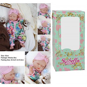 Пупс QM 240019 (12) "TK Group", висота: 42 см, гумовий, пустушка, пляшечка, памперс, в коробці