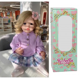 Лялька QM 131 (12) "TK Group", висота: 50 см, гумова, імітація скляних очей, пустушка, пляшечка, памперс, шкарпетки, заколка, в коробці