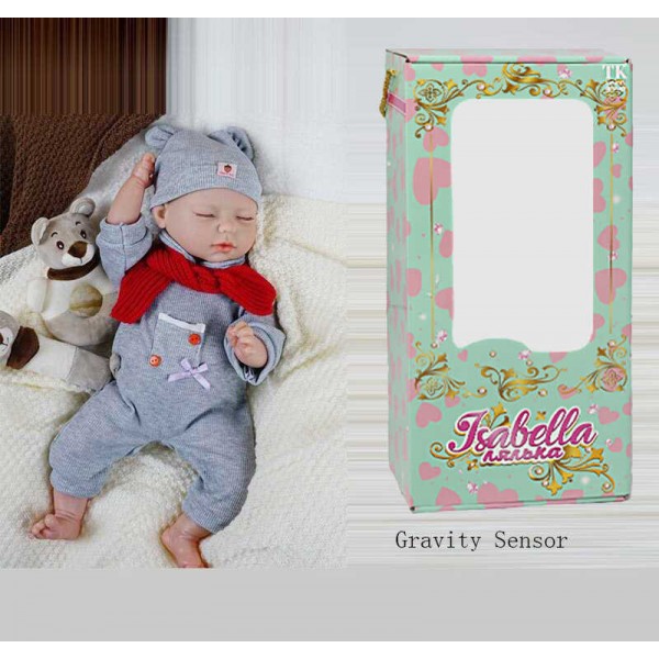 Пупс QM 24010 (12) "TK Group", функціональний, висота: 42 см, гумовий, пустушка, пляшечка, памперс, коробка