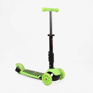 Самокат триколісний 1069-3 , Best Scooter, PU колеса, ПІДСВІЧУВАННЯ, в пакеті