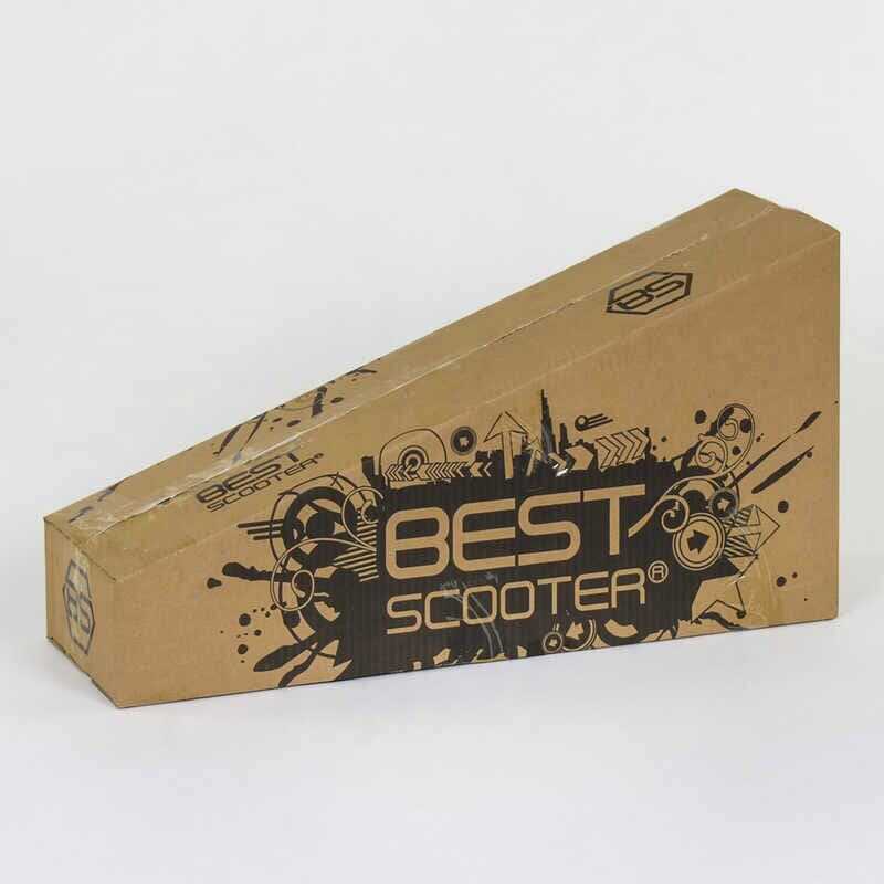 Самокат трехколесный MAXI S - 12309 (1) “Best Scooter”, съемный руль, колеса PU со светом, переднее 130х25 мм, задние сдвоенные 80х45 мм, в коробке