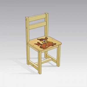 гр Стул "Оленёнок Бэмби" 4043 (1) цвет жёлтый, "МАСЯ"