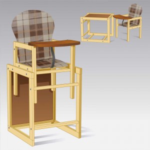 гр Стульчик большой №1215 "Клетка коричневая" - (1) ТМ "Мася"