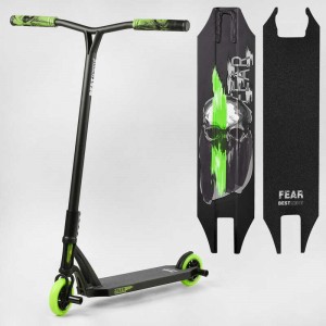 Самокат трюковый МТ-60611 Best Scooter "FEAR" черно-зеленый