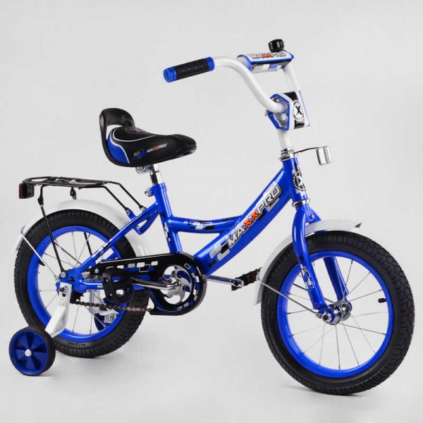 Велосипед двоколісний для хлопчика 3-5 років 14" дюймів MAXXPRO-N 14-6 синій