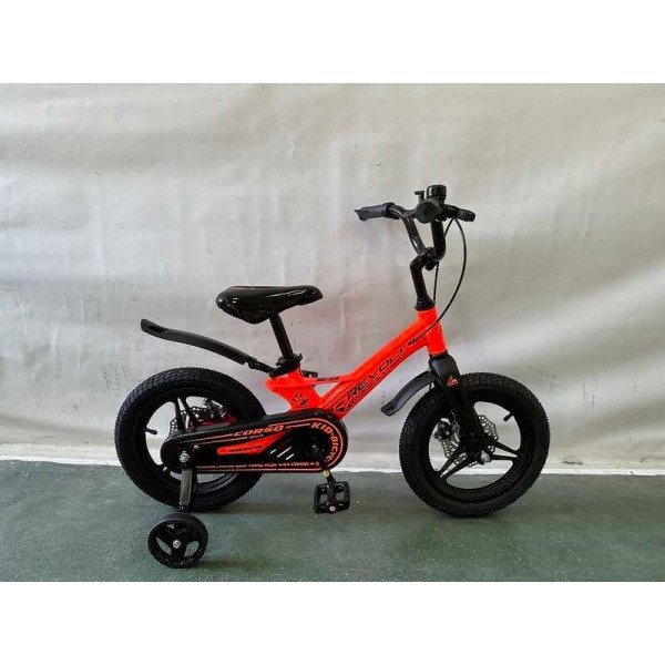 Велосипед дитячий на магнієвій рамі 14" дюймів Corso REVOLT MG-14150 помаранчевий