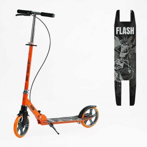 Самокат двоколісний дитячий + ручне гальмо "Best Scooter" FL-80811 помаранчевий
