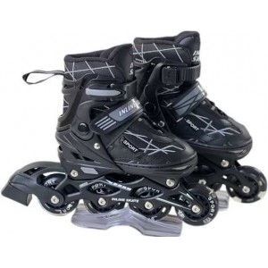 Детские раздвижные ролики для мальчика, размер 34-38, 74384-М чорный