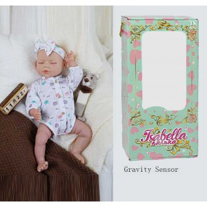 Пупс QM 24021 (12) "TK Group", функціональний, висота: 42 см, гумовий, пустушка, пляшечка, памперс, пов’язка на голову, в коробці