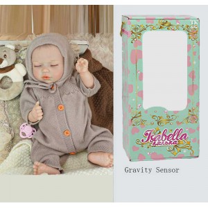 Пупс QM 24055 (12) "TK Group", функціональний, висота: 42 см, гумовий, пустушка, пляшечка, памперс, капелюшок, в коробці