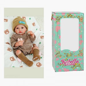 Пупс QM 24083 (12) "TK Group", функціональний, датчик руху, звуки, засинає, висота: 42 см, гумовий, пустушка, пляшечка, памперс, в коробці