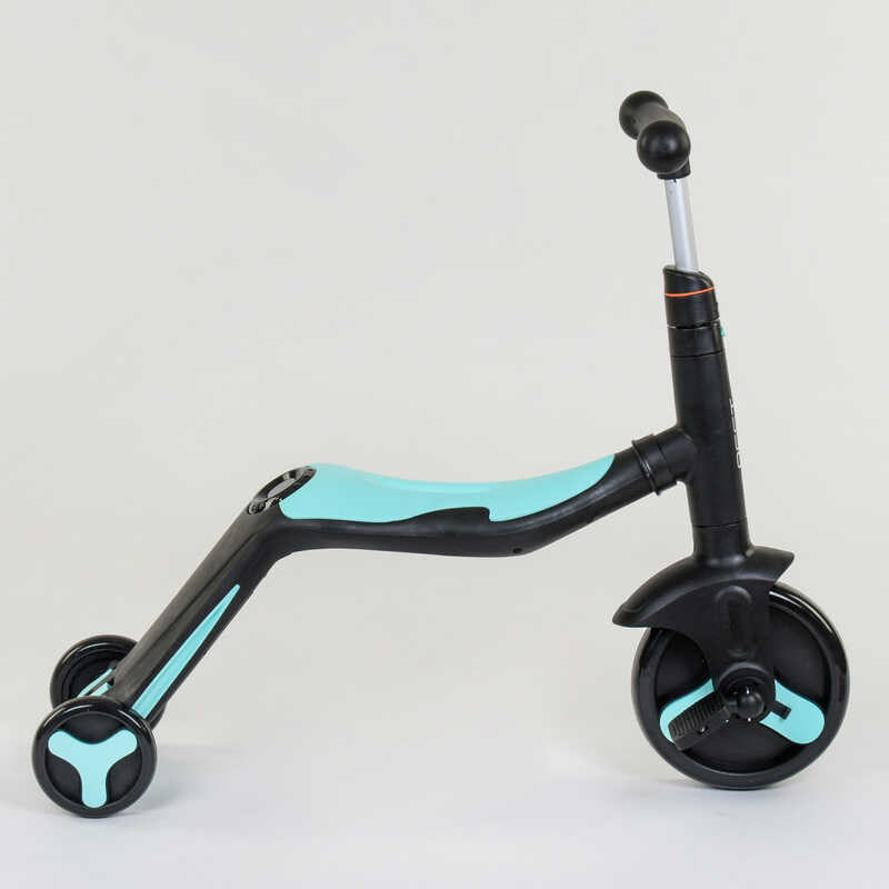 Самокат 3в1 самокат-велобег-велосипед Best Scooter JT 20255 голубой