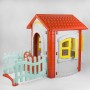 Игровой домик Pilsan Magic House Pilsan 06-194 (1) СЕРЫЙ С КРАСНЫМ, высота 1.3 м, длина с забором 2 м, в коробке